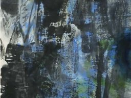 S007 夏雨墨---尋覓失落的神明 234x53cm 水墨 2004
